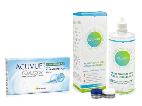 Acuvue Oasys para Presbicia (6 lentillas) + Solunate Multi-Purpose 400 ml con estuche