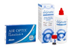 Air Optix Plus Hydraglyde (6 lentillas) + Oxynate Peroxide 380 ml con estuche