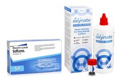 SofLens 59 (6 lentillas) + Oxynate Peroxide 380 ml con estuche